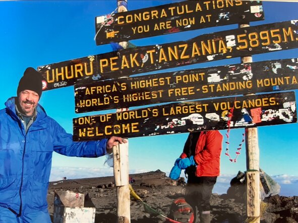 Golden resident Jim Closs visits Tanzania's Mount Kilimanjaro in September 2008. Closs has visited six of the seven continents, and plans to visit his final continent, Antarctica, in January.